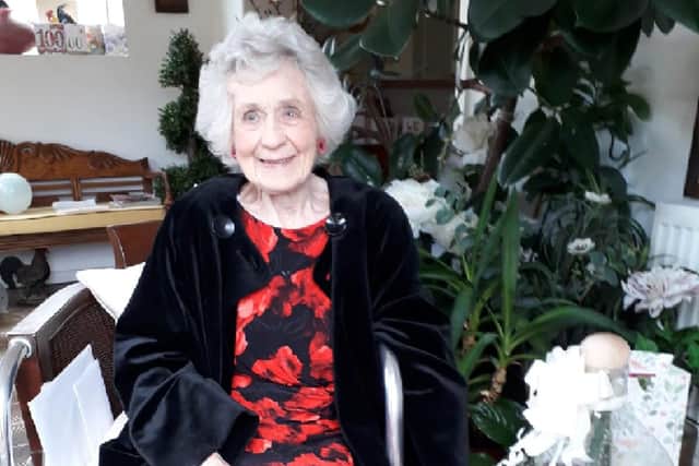 Marjorie Eyre has celebrated her 100th birthday