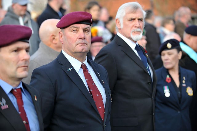 Veterans at Sunday's service. Picture by FRANK REID