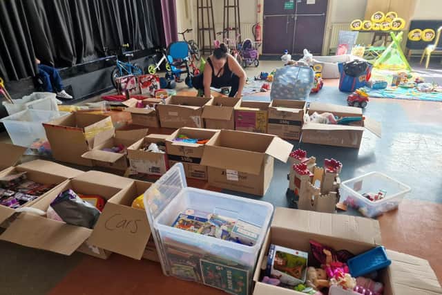 Donations filled the room at the George Street WMC
