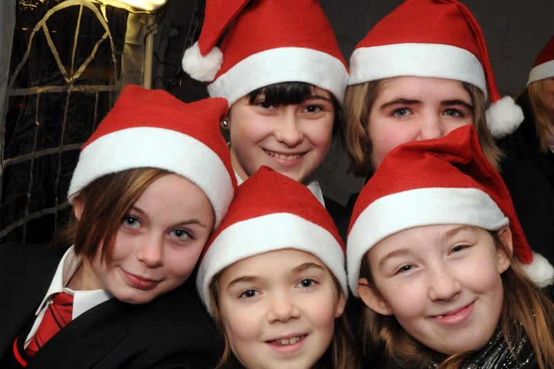 2010: Pupils from Bulwell Academy dress the part for the town’s Christmas lights switch-on.