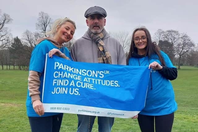 Simon Murphy, together with wife Toni (left) and daughter Rae, are holding a golf day for Parkinson's UK this July