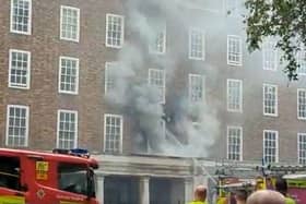 The fire has damaged a section of County Hall where councillor's offices were