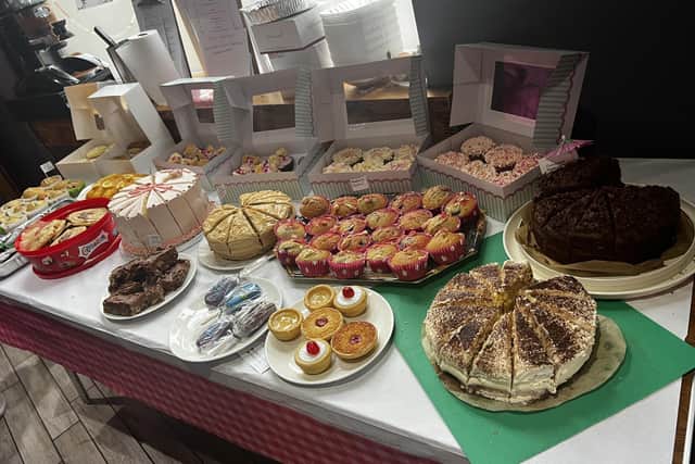 People were able to tuck into a tasty selection of cakes
