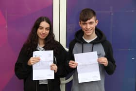 Holgate students Evie Allsop and Luke Sanders were delighted with their results. Photo: Holgate Academy