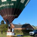 Nottingham & Derby Hot Air Balloon Club's balloon prepares for take off. Photos: Robin Macey