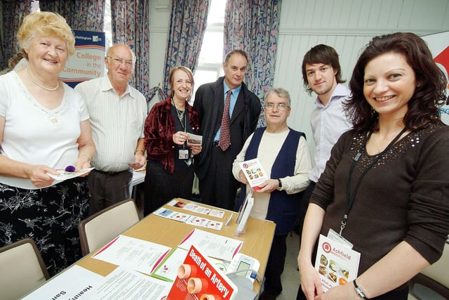 2008: Information providers and organisers of a mini information day are pictured at Hucknall's Watnall Road Community Centre.