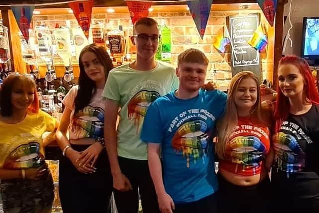 Many people sported the Pride merchandise, including t-shirts with the stunning logo on