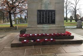 Last year's wreaths at Hucknall's war memorial