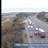 There is congestion on the M1 near junction 30