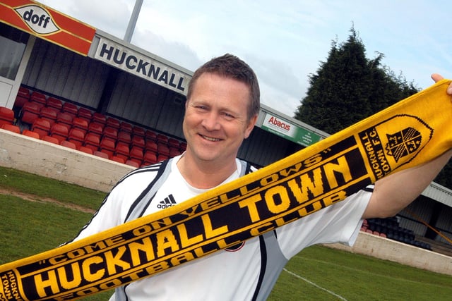 2010: New Hucknall Town manager Tommy Brookbanks is pictured at the start of his two-year stint in the role.