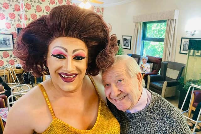 Fanny Burns and Roy Blake at the care home. Picture: Ideal Carehomes