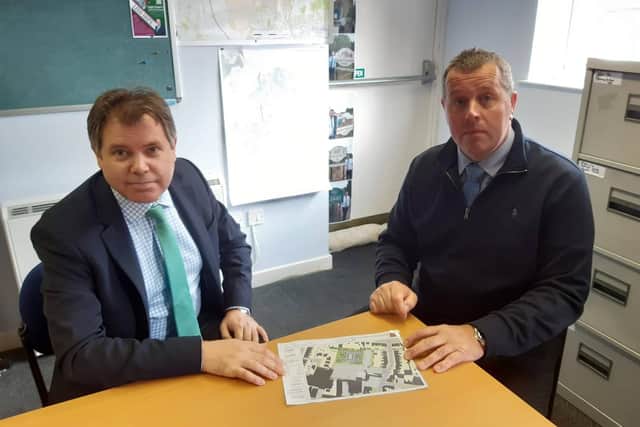 Hucknall MP Mark Spencer (right) and health minister Edward Argar want to look at all possible sites for the town's new health hub