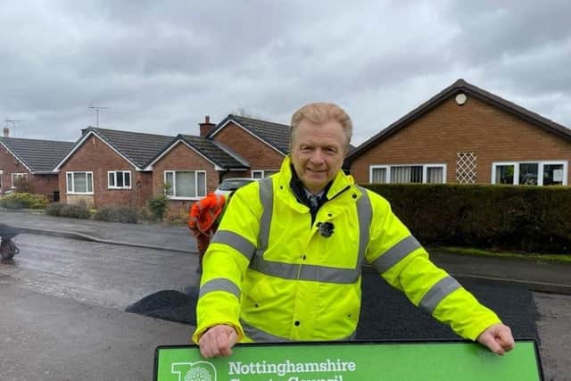 Coun Neil Clarke says the improvement works on Hucknall's roads are part of big county-wide plan