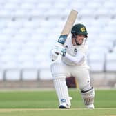 Tom Moores hit a century in the first innings. (Photo by Laurence Griffiths/Getty Images)
