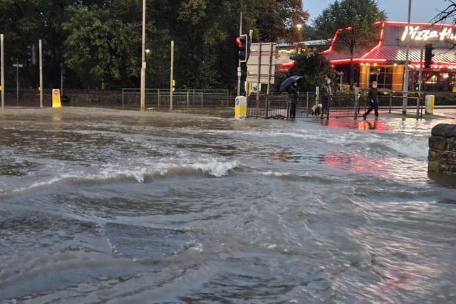 Flooding on Nottingham Road, Mansfield.