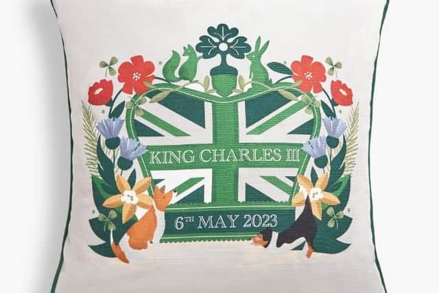 John Lewis has a specially-designed King Charles III cushion (£25).