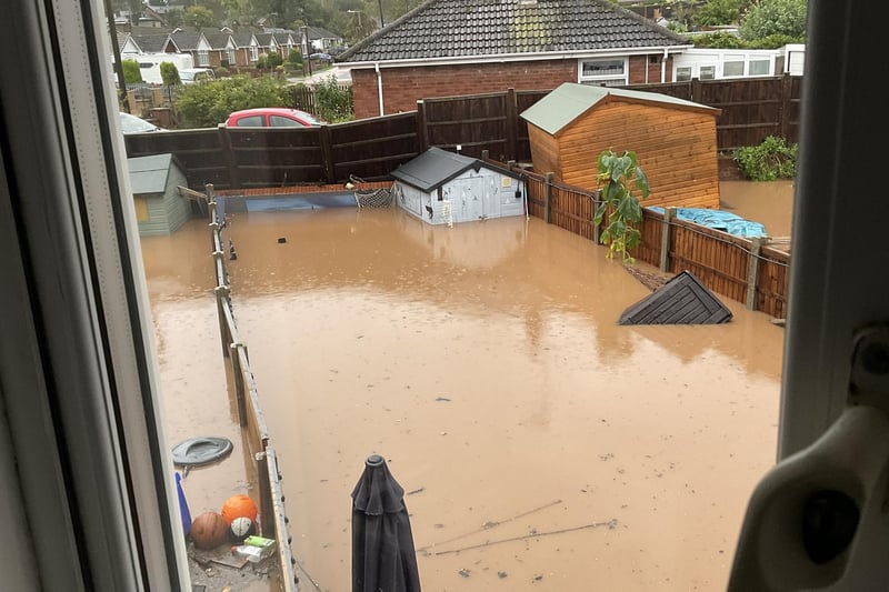 Jacob Lock took this photo of a Washdyke Lane back garden turned into a lake