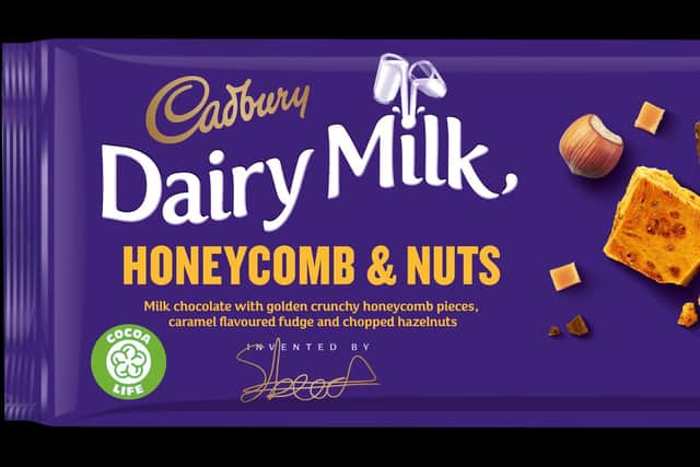 Shannon's winning chocolate bar: Cadbury Dairy Milk Honey comb and Nuts.