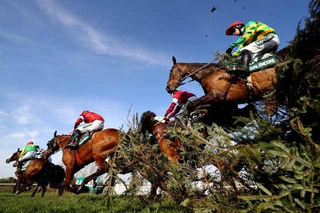 Grand National Handicap Chase at Aintree Racecourse. (Photo by Michael Steele/Getty Images)