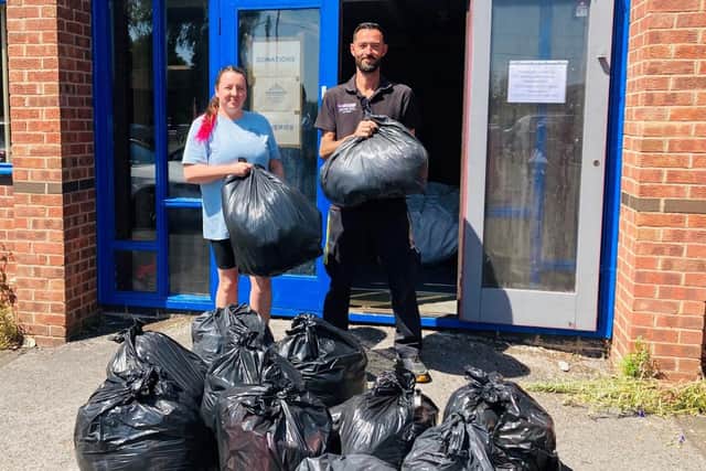 Staff at Fairway View care home in Bulwell have banded together to support the Sharewear Clothing Scheme in Nottingham. (Photo by: Ideal Carehomes)