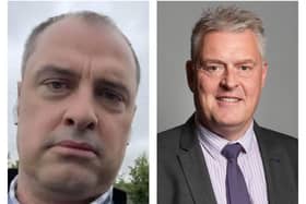 Coun David Hennigan (left) is concerned Ashfield MP Lee Anderson will not be impartial on his new GB News show