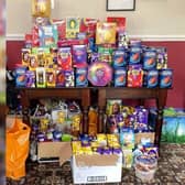 More than 400 eggs, including treats donated by Tesco, were donated to charity by Nottinghamshire Police