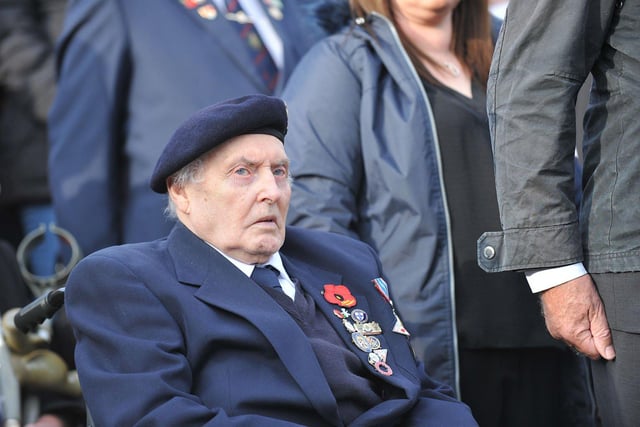 A veterans on parade. Picture by FRANK REID