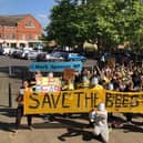 XR campaigners held a protest against the use of the bee-killing pesticides in Hucknall last autumn. Photo: Other