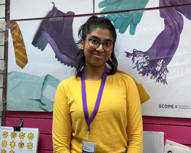 Sauwandi Hidellage, manager of the Scope charity shop in Bulwell, says new customers have become regulars