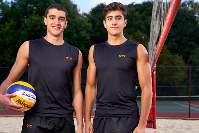 British beach volleyballers Javier (right) and Joaquin Bello are part of QTS' youth athletes scheme. Photo: Simon Jacobs