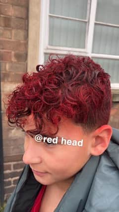 Others opted for red hair to mark the charity day.
