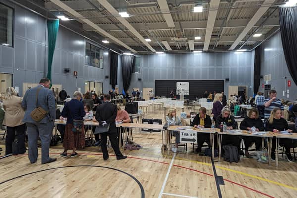 Votes in Ashfield were counted overnight at Kirkby Leisure Centre.
