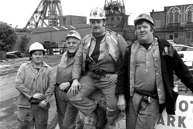 Back to 1982 and a scene showing the last shift at Boldon Colliery.