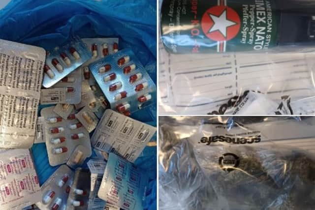 Drugs and pepper spray were seized by police during a house raid in Hucknall