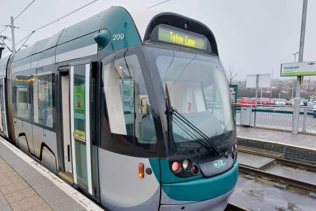 Trams are suspended between Bulwell and Wilkinson Street in Nottingham