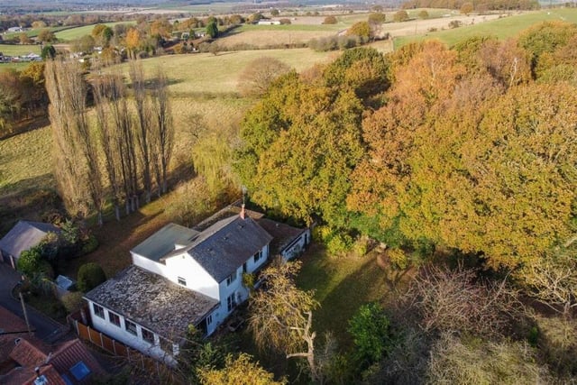 This drone shot shows how the unique £500,000-plus property sits within the Bestwood Village landscape.