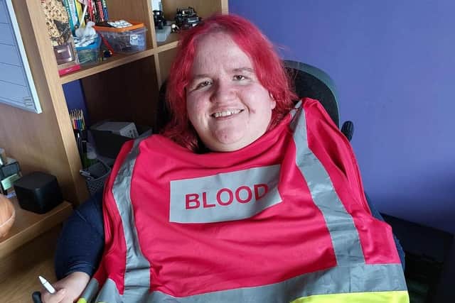 Emma Donaldson wants more disabled people to look at joining the Nottinghamshire Blood Bikes team