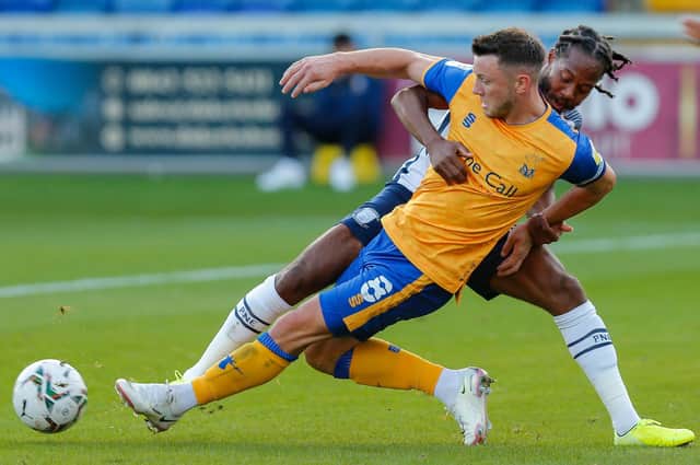 Mansfield Town captain Ollie Clarke - back to face Rochdale.