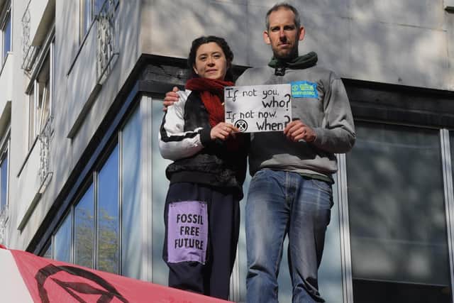 Nottinghamshire climate campaigner and former Olympic gold medalist Etienne Stott is supporting Extinction Rebellion's calls for drivers to boycott BP and Shell petrol stations this week. Photo: Gareth Morris