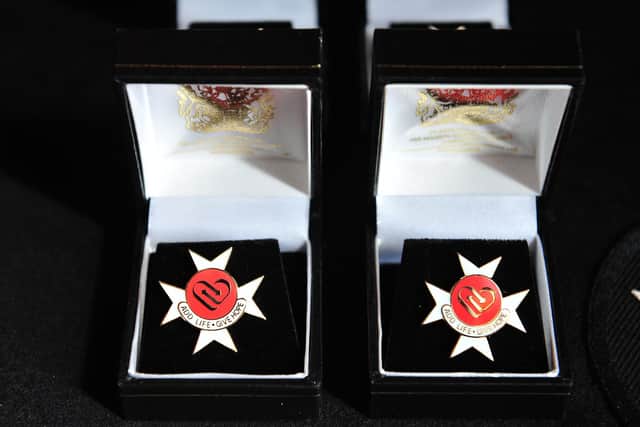 The Order of St John Award for Organ Donation was given to families and loved ones of organ donors