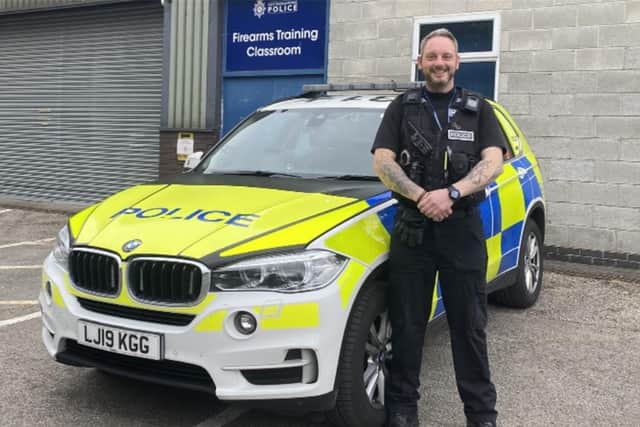 PC Steve Van Der Bank is an ex-soldier who joined Nottinghamshire Police in 2018