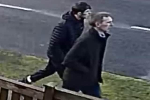 Police want to speak to these two men in connection with an attempted burglary in Ravenshead