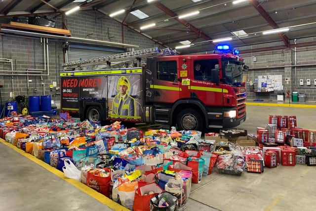 Hucknall Fire Station is again calling on people to support its 12 Days of Christmas appeal to support the town's food bank