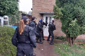 Police launched a drugs raid on a property in Hucknall this morning. Photo: National World