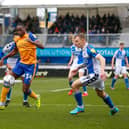 Mansfield Town forward Lucas Akins during the Sky Bet League Two match against Bristol Rovers FC at the Memorial Stadium. Photo credit : Chris Holloway / The Bigger Picture.media