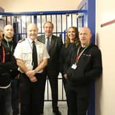 Nottinghamshire police and crime commissioner Paddy Tipping (centre) went to meet the new mentors