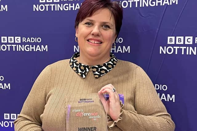 Elaine Allitt has won a BBC Radio Nottingham Make A Difference Award