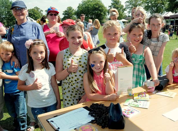 Youngsters giving Titchfield Park the thumbs up at a previous fun day held at the historic attraction