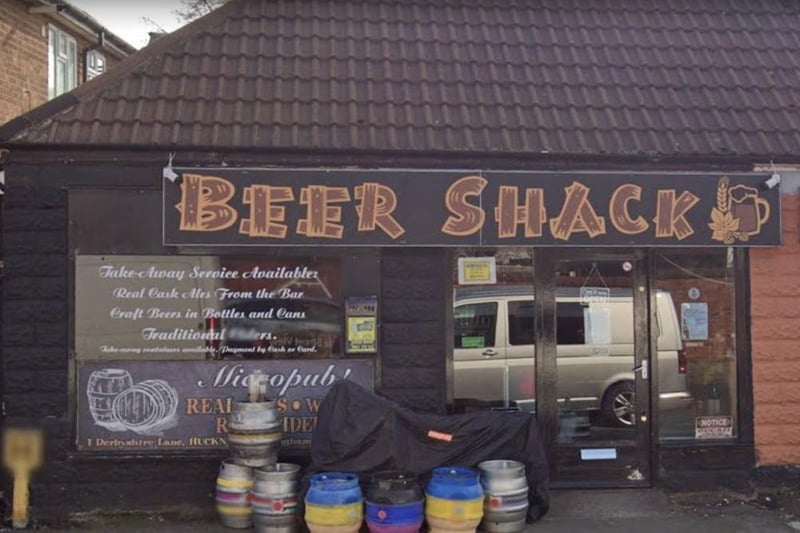 Beer Shack in Hucknall had 18 reviewers rate it as excellent