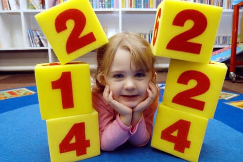 2007: Abbie James enjoys the numeracy day that was held at Bulwell Library.